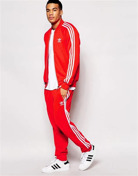 roter jogginganzug herren adidas|Adidas trainingsanzüge herren.